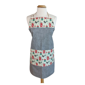 Tabliers élégants d'armure de jacquard de coton à froufrous 220 GSM tabliers de cuisine durables sûrs à séchage rapide écologiques parfaits pour l'industrie hôtelière - Product Image 5