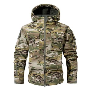 OEM Waterproof Unisex Soft Shell Winter <b>Jacket</b> Removable Hood Lightweight <b>Hiking</b> Windproof Zipper Camping Coat - Product Image 2