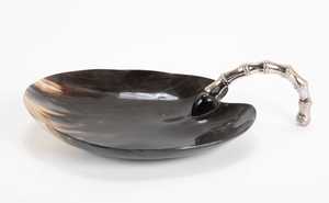 Cuenco Decorativo Artesanal de Cuerno de Búfalo con Patrones Naturales Marrones para Suministros de Fiesta en Restaurantes Ecológicos, No Tóxico, Precio Económico - Product Image 2