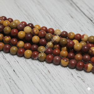 Perles de jaspe mookaite naturel Beadsnfashion, rondes, 8 mm, pour la fabrication de colliers, bracelets et boucles d'oreilles - Product Image 2