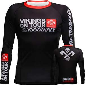Chemise de compression à manches longues MMA & BJJ Rashguard pour homme avec caractéristique respirante sublimée avec votre propre logo - Product Image 1