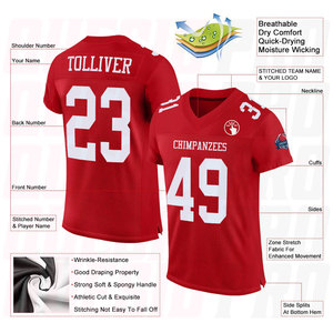 Nouvel arrivage : maillot de football américain personnalisé, version joueur, t-shirt, uniformes de football américain pour équipes et athlètes - Product Image 4