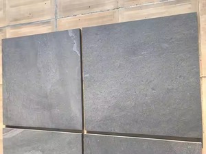 กระเบื้องกลางแจ้งพอร์ซเลนสีเทาเข้มขนาด600x600มม. ดีไซน์อินเดีย R11 20มม. ไม่ลื่นทนทานสำหรับยุโรป - Product Image 6