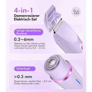 Tondeuse Intime Sans Douleur pour Femme, Épilateur Visage et Corps, Tondeuse Ligne Bikini, Comprend une Tondeuse Sourcils pour Usage Domestique - Product Image 3