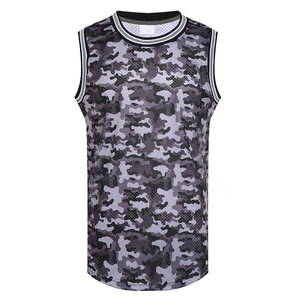 Maillot de basket-ball sans manches sur mesure en gros, respirant, grande taille, été, 100% polyester, haute qualité - Product Image 1