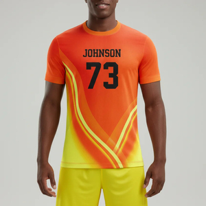 เสื้อฟุตบอลสีส้มสไตล์เรโทรขายดีประจำปี 2026 สำหรับผู้ชายและเด็ก แขนสั้น แห้งเร็ว ระบายอากาศได้ดี ผลิตจากโพลีเอสเตอร์ 100%  สามารถปรับแต่งได้ - Product Image 3