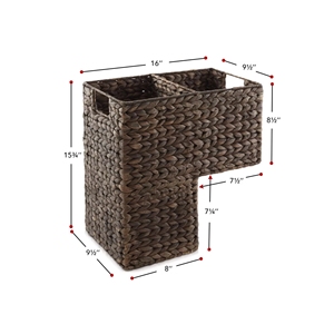 Vintage <b>Stair</b> <b>Baskets</b> with Handles, Black Water Hyacinth Step <b>Baskets</b>, Natural Eco-friendly Step <b>Basket</b> <b>for</b> Home Decor - Product Image 5