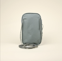 Elegante Bolso Mensajero Gris Personalizado Unisex España, Cierre de Cremallera, Material RPET, para Llevar el Teléfono, Regalos Corporativos