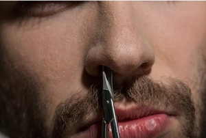 Tijeras de pelo y bigote con mango de cerámica de 5,1 \ "con hoja afilada de acero inoxidable para corte de pelo de barba de salón de belleza - Product Image 3