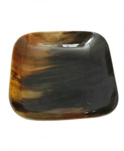 Assiette de service carrée en corne de buffle style animal finition polie pour mariage et décoration intérieure-Aaliyan Impex - Product Image 2