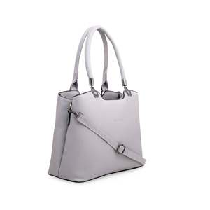 Sac à Main Décontracté Gris P35874 en Cuir à Deux Bretelles Fourre-Tout Décontracté de Grande Capacité avec Fermeture de Selle et Lettre de Décoration PU - Product Image 2