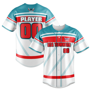 Maillots de baseball personnalisés en gros avec logo brodé, en Spandex/Coton, grandes tailles, respirants et à séchage rapide, vêtements de sport - Product Image 3