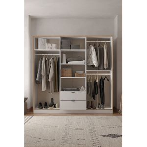 Arden Elegantes sistemas de armario de melamina de 2 cajones y 6 puertas, muebles perfectos para el hogar para dormitorio y sala de estar, solución de almacenamiento, armario - Product Image 2