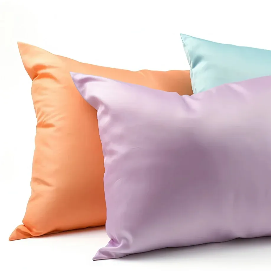 Super Soft comfortable Satin Silk Pillow Cover with Zipper for Convenient Machine Washing luxury soft zipper