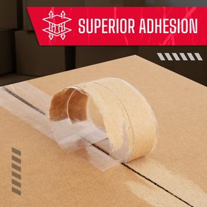 디포 2인치 X 1000야드 투명 산업용 강력 포장 테이프 2.0밀 두께 단면 아크릴 접착제 BOPP 백킹 없음 - Product Image 5