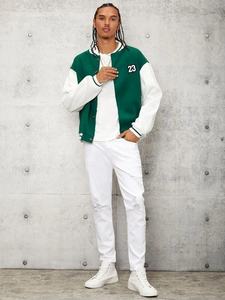 Pantalones vaqueros de <span class=keywords><strong>vaquero</strong></span> personalizados, pantalones vaqueros ajustados elásticos para <span class=keywords><strong>hombre</strong></span>, pantalones vaqueros rasgados blancos ajustados para <span class=keywords><strong>hombre</strong></span> - Product Image 4