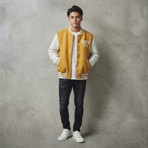 Hawk Eye Sports Veste universitaire en laine unisexe personnalisée, style urbain, hiver, coupe oversize, col montant, boutonnée, grande taille, fermeture frontale rapide - Product Image 1