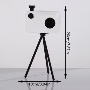 Thủy tinh & kim loại máy ảnh điêu khắc Retro lấy cảm hứng từ nghệ thuật thiết kế độc đáo sưu tập trang trí nội thất món quà hoàn hảo cho những người yêu thích nhiếp ảnh - Product Image 6