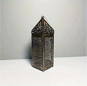 Lanterne en métal artisanale vintage du Moyen-Orient, porte-bougie en fer, lampe, chandelier, décoration de table par KSN - Product Image 4