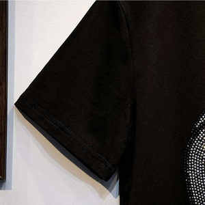 Nuevo diseño de camisetas de diamantes de imitación para hombres Street-Wear moda impresa transpirable hombres camisetas de diamantes de imitación - Product Image 6