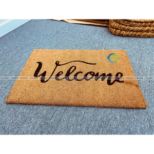 Tapis de bienvenue en coco imprimé sur mesure fabriqué au Vietnam avec support en PVC antidérapant et résistant aux intempéries - Product Image 6