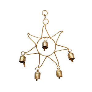 Campana de Navidad con acabado antiguo, accesorios de decoración festiva, campana de Metal colgante de tela, muñeco de nieve, decoración del hogar de alta calidad - Product Image 1