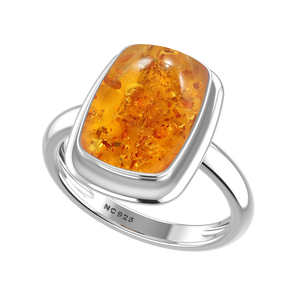 Anillo de Plata de Ley 925 con Acabado de Alta Calidad, Engaste de Bisel, Gema de Coral, Formas Mixtas, Clásico, para Bodas, Fiestas, Moderno y a la Moda - Product Image 4