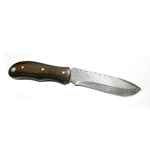 Cuchillo de caza de acero de Damasco personalizable Calidad Premium con mango de madera MOQ bajo y soporte OEM - Product Image 6