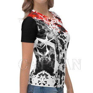 Camisetas de Hip Hop para Mujer, Ligeras, 100% Algodón, Corte Ajustado, Estampadas, con Bordado y Logotipo Personalizado para Invierno - Product Image 2