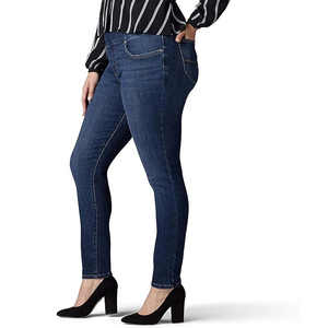 Jeans de Mujer Estilo Urbano, Personalizados, Lavado Azul, Cintura Alta, Moda Casual, Gran Venta, Jeans de Pierna Ancha para Mujer - Product Image 4