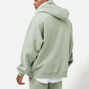 Sweat à capuche imprimé lourd pour hommes, vêtements de sport d'hiver pour hommes, hauts chauds unis, long sweat-shirt de sport de fitness, mode 2 pièces, vente en gros - Product Image 3