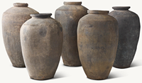 Pot Terakota Antik Besar 150cm Buatan Tangan Rustic Berat Gaya Vintage Buatan India untuk Dekorasi Rumah, Taman, Restoran, atau Hotel