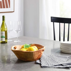 Cuenco de fruta de madera de acacia hecho a mano de India adornado, utensilios de cocina de la mejor calidad, precio al por mayor personalizado - Product Image 3