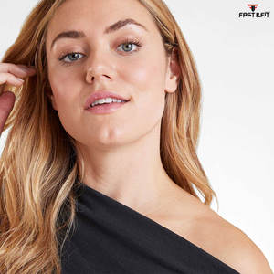 Meilleure vente nouveau design pas cher prix femme unie Design de mode personnalisé 100% coton tissu femmes hors épaule T-Shirts - Product Image 5