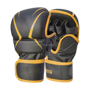 High Quality Sanda MMA Boxing Shooter Gloves PU Leather Breathable Hook Loop Closure for Wrist Fight Training OEM Custom - Product Image 2