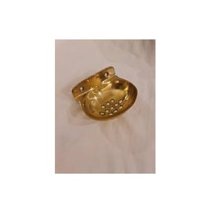 จานสบู่ทองเหลืองสำหรับวางสบู่ที่วางสบู่แบบมีช่องระบายน้ำทำจากทองเหลืองจานสีทองธรรมชาติงานตามสั่ง - Product Image 6