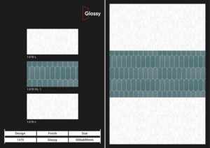 Carreaux muraux en céramique élégants 300x600mm pour salle de bain et cuisine, finition brillante ou mate, surface sculptée effet sucre, design mural intérieur luxueux - Product Image 2