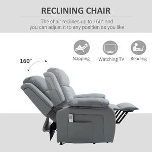 Nous fournissons la meilleure fauteuil inclinable électrique avec télécommande, fauteuil de relaxation en similicuir à 8 points de vibration. - Product Image 2