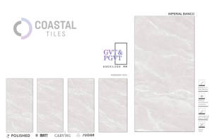 Carrelage de sol brillant en porcelaine de haute qualité 600x1200MM Gris impérial - Product Image 3