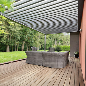 Pérgola Retráctil con Techo de Láminas de Aluminio con Recubrimiento en Polvo de WISE COMPANY, Resistente a la Corrosión, Impermeable, Fácil de Montar, Ecológica y Moderna - Product Image 6