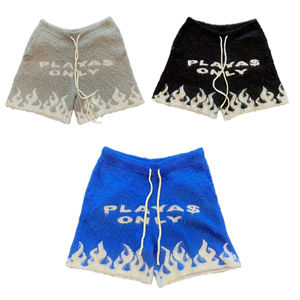 Pantalones cortos de mohair de alta calidad para hombre, ropa deportiva, pantalones cortos de mohair, pantalones cortos de mohair con estampado de pantalla de punto para hombre, venta al por mayor, personalizados - Product Image 1