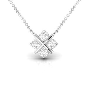 สร้อยคอจี้เพชรทรงโซลิแทร์ทองคำแท้ 14k ประดับเพชร VVS ที่ได้รับการรับรองจาก IGI ดีไซน์ทันสมัย ราคาดีที่สุดสำหรับผู้หญิง - Product Image 2