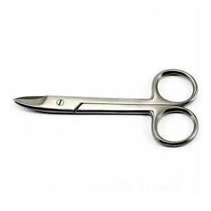Tijeras de corona de acero inoxidable alemanas, instrumento quirúrgico curvo de 11 cm, reutilizable, las mejores tijeras de corona quirúrgicas aprobadas por CE - Product Image 2