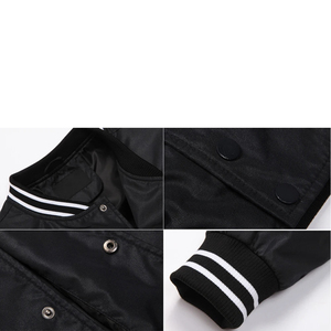 แจ็คเก็ตเบสบอลวิทยาลัยแบบ OEM ที่ปรับแต่งได้ ระบายอากาศได้ดี ไซส์พลัส โลโก้ด้านหน้าปรับแต่งได้ ใส่ได้ทั้งชายและหญิง สำหรับฤดูหนาว แบบกลับด้านได้ - Product Image 6