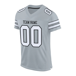 Top Quality American Football Jersey <b>Light</b> Gray Color V <b>Neck</b> Half Sleeve American Football Jersey For Football Shirts - Product Image 1