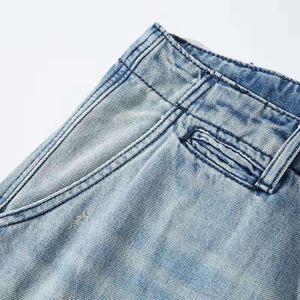 stylish denim <b>shorts</b> for men <b>slim</b> fit design with front pocket durable material custom made high quality casual summer - Product Image 2