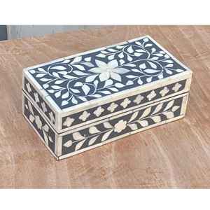 100% boîte d'incrustation d'os naturel meilleure qualité polie à la main taille personnalisée boîte d'incrustation d'os vente élevée produits tendance - Product Image 1