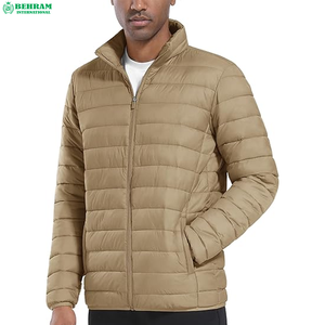 Veste matelassée d'extérieur pour homme en fibre de bambou 100 %, coupe-vent, respirante, écologique, chaude, confortable, brodée – Vente en gros usine - Product Image 4