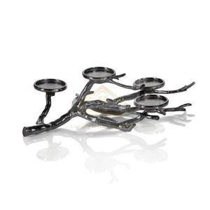 Bois de cerf 5 en 1 couleur argent aspect luxueux cire bougeoirs porte-pots fournitures église bougeoir accessoires fournitures - Product Image 4