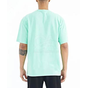 Dernier design T-shirt à épaules tombantes de couleur unie pour hommes T-shirt à épaules tombantes pour hommes, durable et à séchage rapide - Product Image 2